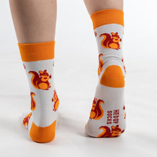 Load image into Gallery viewer, RED SQUIRREL BAMBOO SOCKS - HEDGY SOCKS
